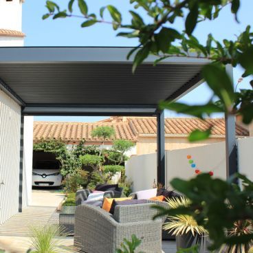 Pérgola bioclimática Chill-Out perpendicular de aluminio Alsol - 2