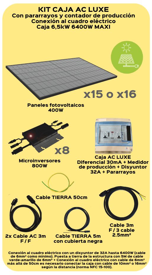 Composición kit solar de 15 y 16 paneles